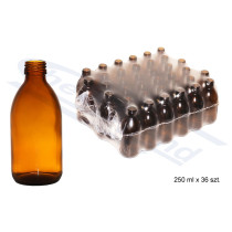 butelka szklana farmaceutyczna oranż 0250ml bez nakrętki op.zbior. 36 szt cena dot.szt