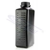 butelka HDPE  1000ml prostokatna czarna z nakrętką z plombą - BS