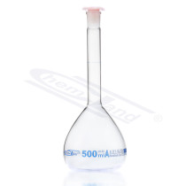 conical flask CHEMLAND NEW LINE with certificate cl.A 0050ml blue graduation socket 14/23