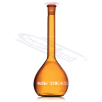 conical flask CHEMLAND NEW LINE with CERT. amber cl.A 00250ml socket 14/23