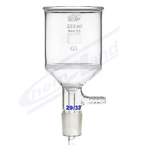 funnel for filtration cylindrical, sintered disc G1 0250ml  NS 29/32