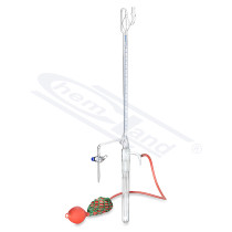 burette acc.to Pellet, CHEMLAND NEW LINE, glass stopcock, 50, cl.AS 0,1 with strip and rubber bulb in net as a set