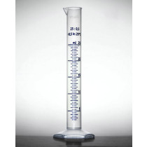 graduated cylinder PP with spout tall shape raised blue scale 0010ml