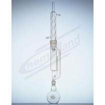 apparatus acc. to Soxhlet-set-with bulb condenser, effective length of extractor 170 mm, total length 330 mm, sockets 24/29 + 50/42