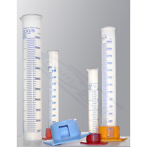 measuring cylinder PP 0050 ml blue graduation and removable base