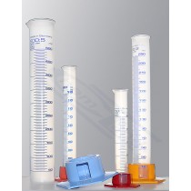 measuring cylinder PP 0010 ml blue graduation and removable base