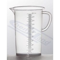 beaker with handle PP raised graduation cap. 2000ml