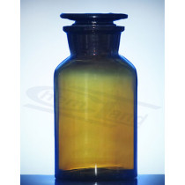 bottle with stopper amber wide neck 00500 neutral glass