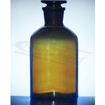 bottle with stopper amber narrow neck 00030 neutral glass