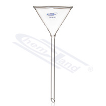 laboratory funnel glass 090 H-stem 150mm, diam. stem 8mm CHEMLAND NEW LINE