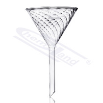 laboratory funnel glass diam. 100mm for fast filtration with grooves CHEMLAND